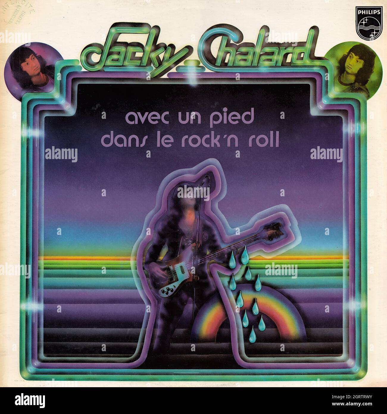 Jacky Chalard - avec un pied dans le Rock'n Roll - Vintage Vinyl Record Cover Banque D'Images