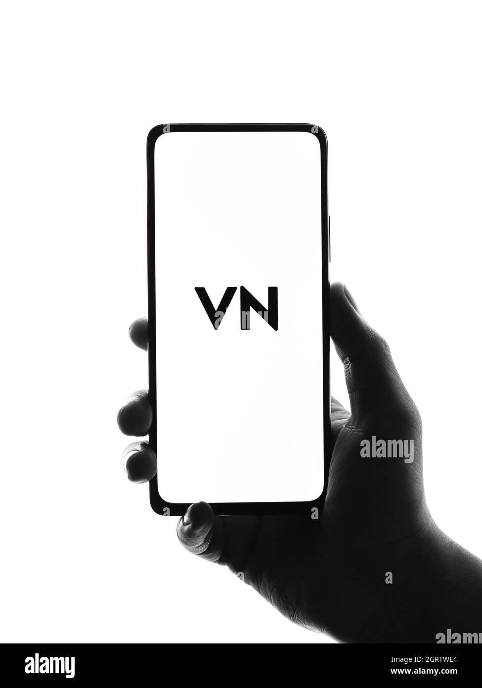 West Bangal, Inde - 28 septembre 2021 : logo VN sur l'image du stock d'écran du téléphone. Banque D'Images