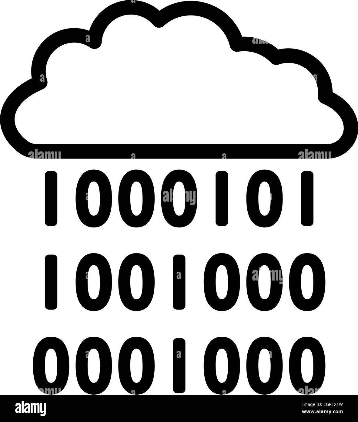 Cloud Data Stream Illustration de Vecteur
