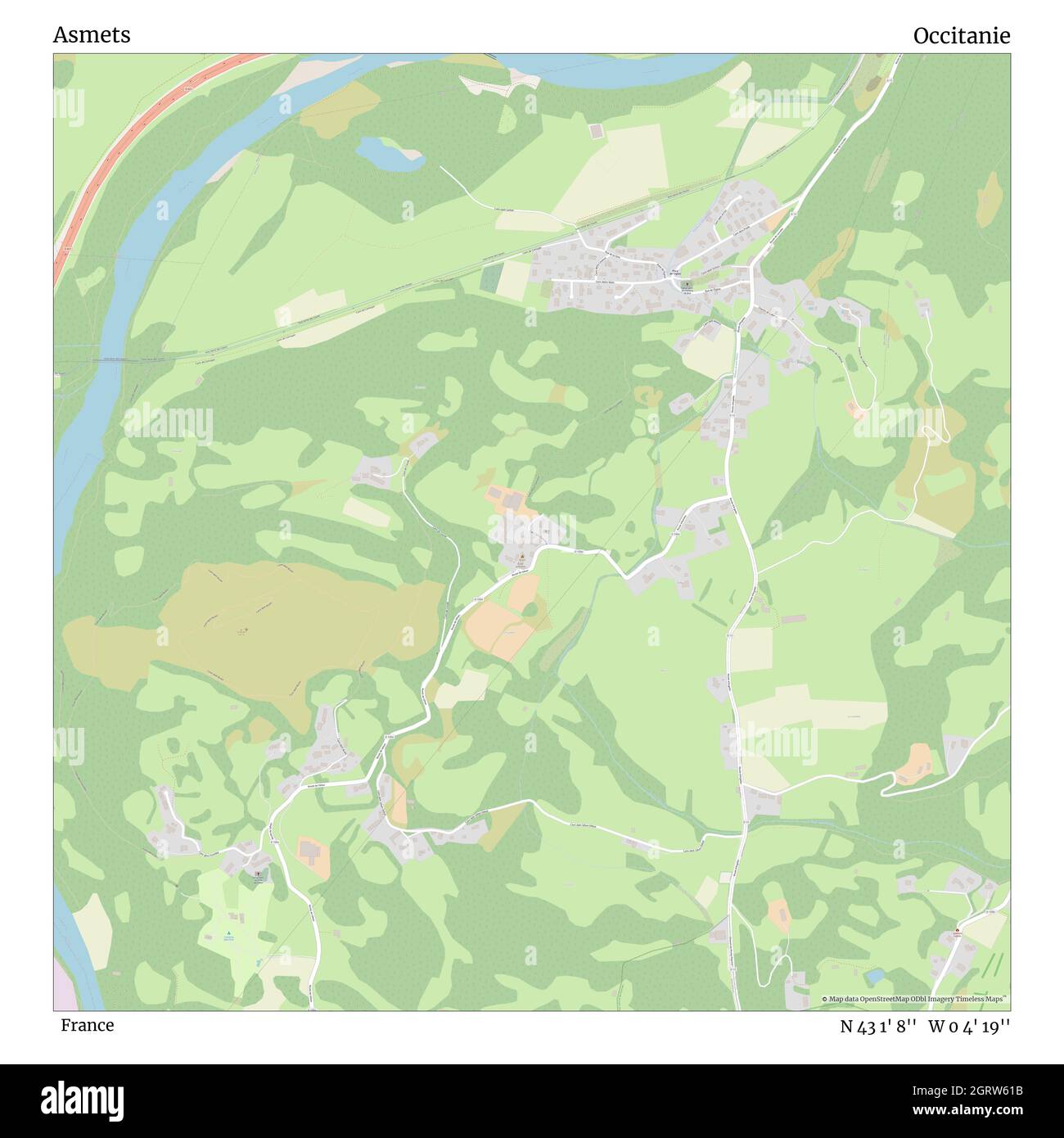 Asmets, , France, Occitanie, N 43 1' 8'', W 0 4' 19'', carte, Timeless carte publiée en 2021.Les voyageurs, les explorateurs et les aventuriers comme Florence Nightingale, David Livingstone, Ernest Shackleton, Lewis et Clark et Sherlock Holmes se sont appuyés sur des cartes pour planifier leurs voyages dans les coins les plus reculés du monde. Timeless Maps dresse la carte de la plupart des sites du monde, montrant ainsi la réalisation de grands rêves Banque D'Images