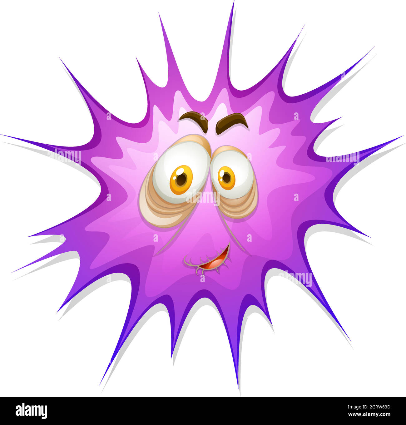 Violet éclabousse avec le vieux visage Illustration de Vecteur