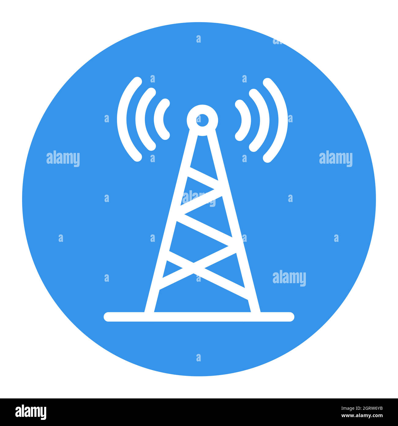 Icône de glyphe blanc vecteur d'antenne de communication. Panneau de navigation Illustration de Vecteur