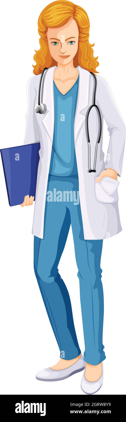 Une femme médecin Illustration de Vecteur