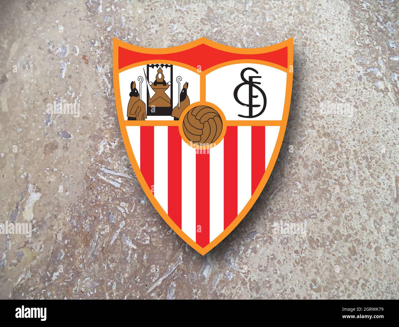 Armoiries FC Sevilla, Sevilla, club de football d'Espagne Photo Stock -  Alamy