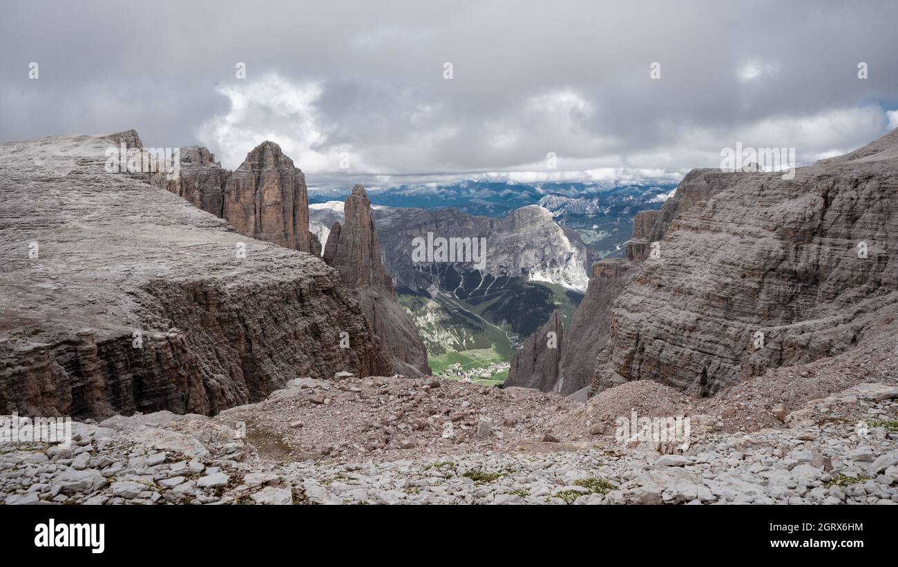 Vue panoramique des montagnes Rocheuses Against Sky Banque D'Images