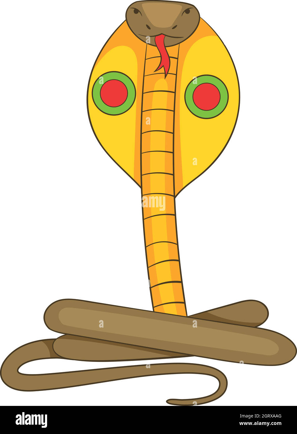 Cobra snake style cartoon, icône Illustration de Vecteur