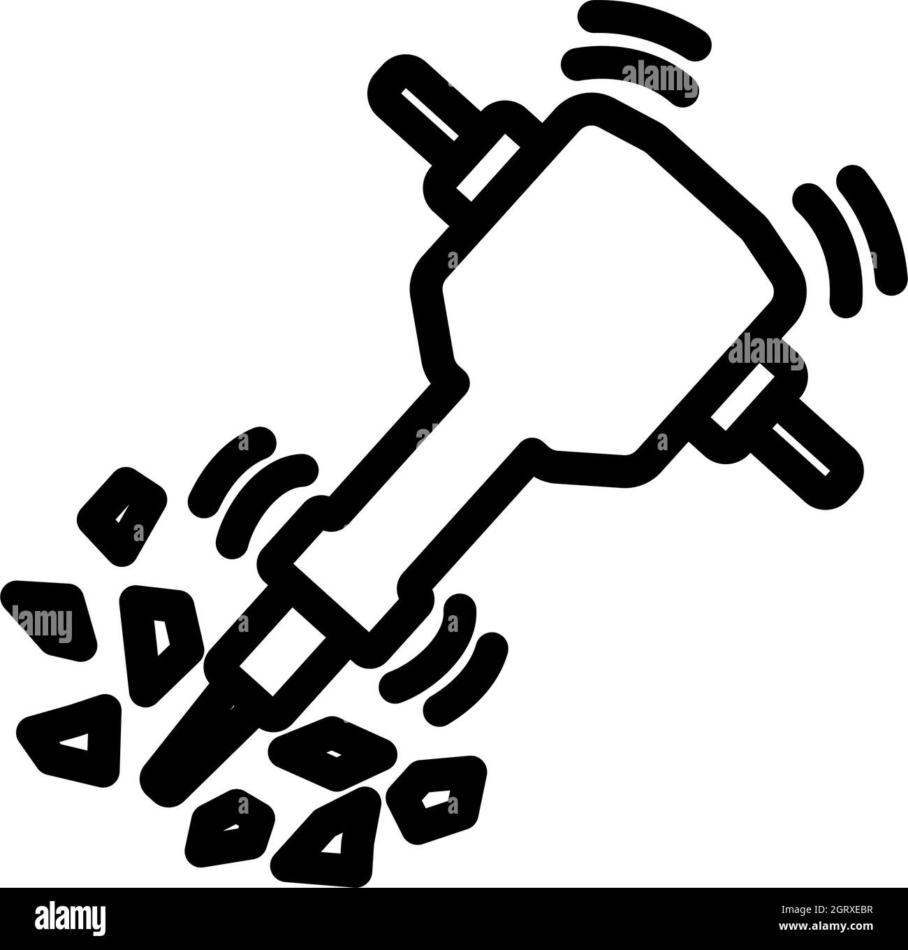 Icône de construction Jackhammer Illustration de Vecteur