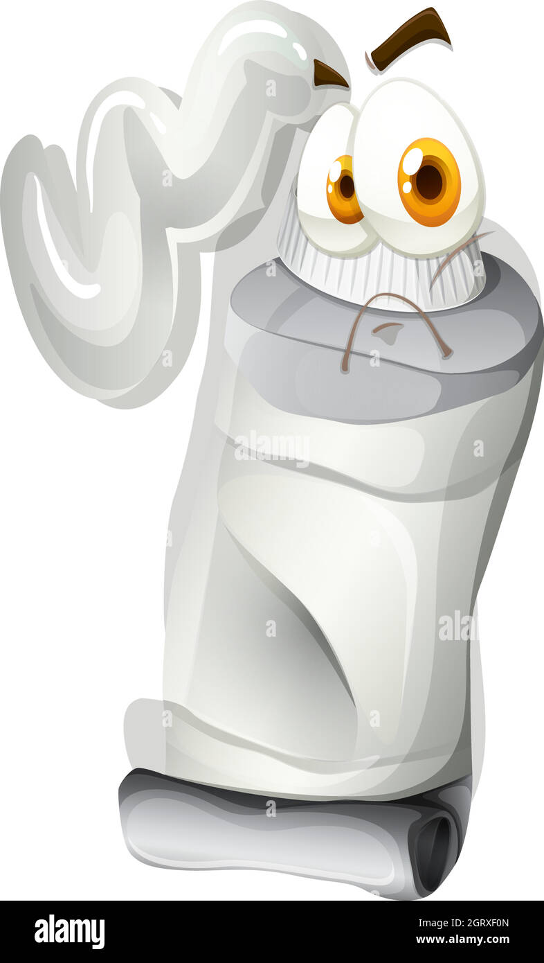 Couleur grise dans le tube avec face Illustration de Vecteur