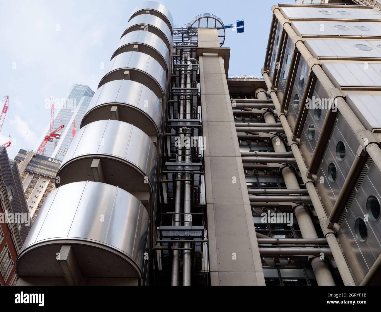 Londres, Grand Londres, Angleterre, septembre 21 2021 : partie du Lloyds of London Modern Building Banque D'Images