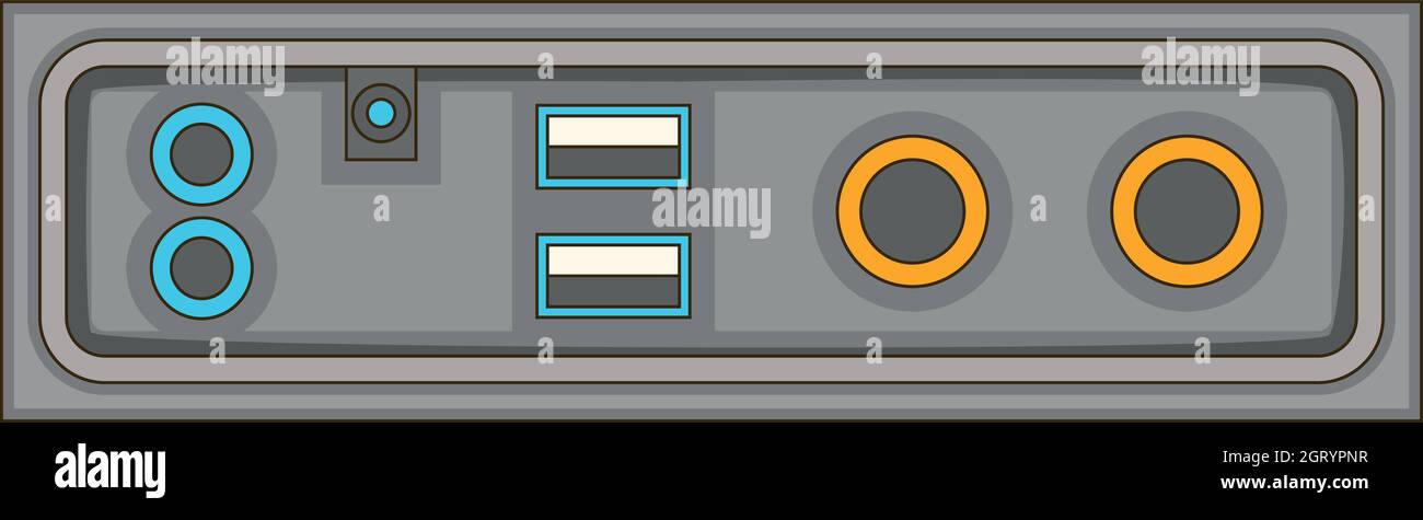 L'icône du panneau de connexion du câble, cartoon style Illustration de Vecteur