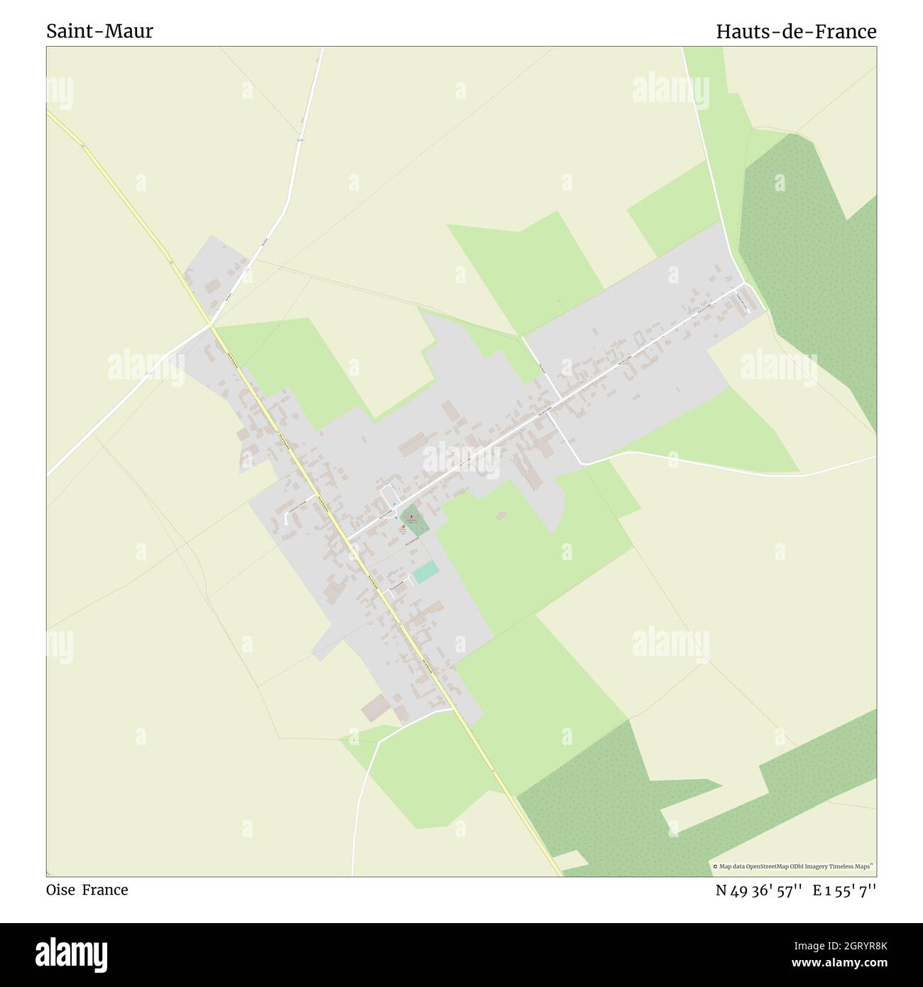 Saint-Maur, Oise, France, hauts-de-France, N 49 36' 57'', E 1 55' 7'', carte, carte intemporelle publiée en 2021.Les voyageurs, les explorateurs et les aventuriers comme Florence Nightingale, David Livingstone, Ernest Shackleton, Lewis et Clark et Sherlock Holmes se sont appuyés sur des cartes pour planifier leurs voyages dans les coins les plus reculés du monde. Timeless Maps dresse la carte de la plupart des sites du monde, montrant ainsi la réalisation de grands rêves Banque D'Images