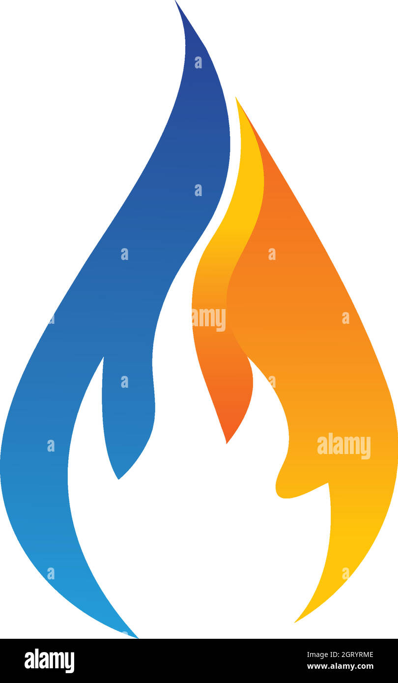 Logo Fire Flame icône vecteur illustration design Illustration de Vecteur