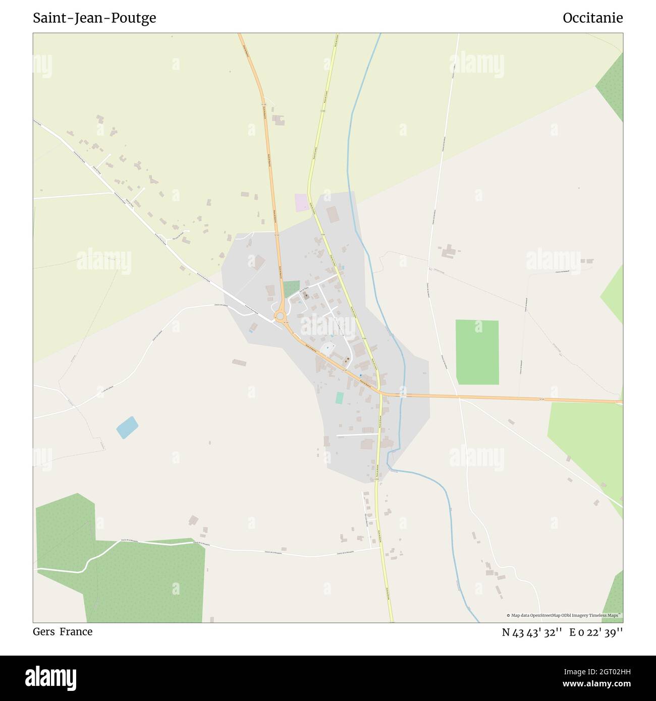 Saint-Jean-Poutge, Gers, France, Occitanie, N 43 43' 32'', E 0 22' 39'', carte, carte intemporelle publiée en 2021.Les voyageurs, les explorateurs et les aventuriers comme Florence Nightingale, David Livingstone, Ernest Shackleton, Lewis et Clark et Sherlock Holmes se sont appuyés sur des cartes pour planifier leurs voyages dans les coins les plus reculés du monde. Timeless Maps dresse la carte de la plupart des sites du monde, montrant ainsi la réalisation de grands rêves Banque D'Images