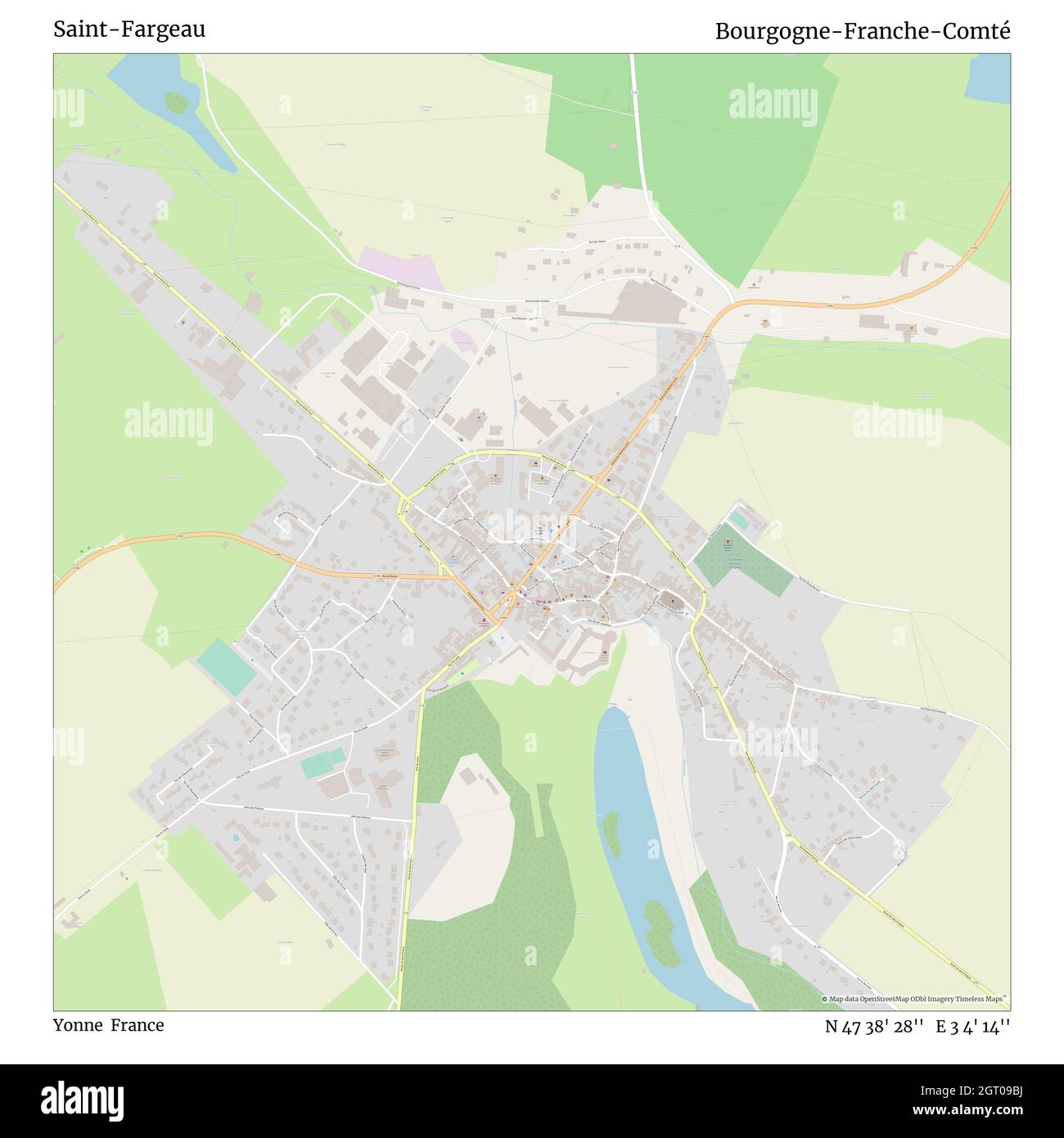 Saint-Fargeau, Yonne, France, Bourgogne-Franche-Comté, N 47 38' 28'', E 3 4' 14'', carte, carte intemporelle publiée en 2021.Les voyageurs, les explorateurs et les aventuriers comme Florence Nightingale, David Livingstone, Ernest Shackleton, Lewis et Clark et Sherlock Holmes se sont appuyés sur des cartes pour planifier leurs voyages dans les coins les plus reculés du monde. Timeless Maps dresse la carte de la plupart des sites du monde, montrant ainsi la réalisation de grands rêves Banque D'Images