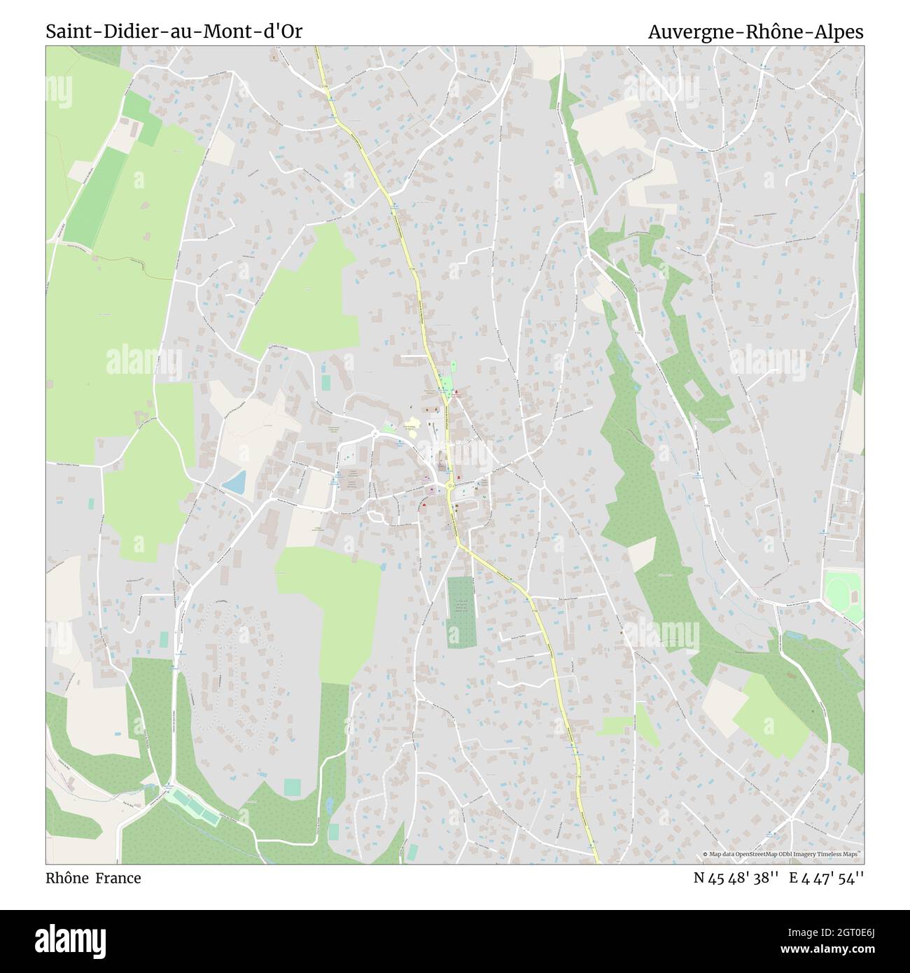 Saint-Didier-au-Mont-d'Or, Rhône, France, Auvergne-Rhône-Alpes, N 45 48' 38'', E 4 47' 54'', carte, carte intemporelle publiée en 2021.Les voyageurs, les explorateurs et les aventuriers comme Florence Nightingale, David Livingstone, Ernest Shackleton, Lewis et Clark et Sherlock Holmes se sont appuyés sur des cartes pour planifier leurs voyages dans les coins les plus reculés du monde. Timeless Maps dresse la carte de la plupart des sites du monde, montrant ainsi la réalisation de grands rêves Banque D'Images