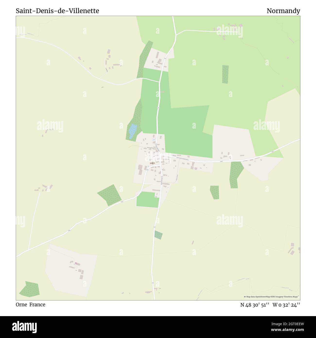 Saint-Denis-de-Villenette, Orne, France, Normandie, N 48 30' 51'', W 0 32' 24'', carte, carte intemporelle publiée en 2021.Les voyageurs, les explorateurs et les aventuriers comme Florence Nightingale, David Livingstone, Ernest Shackleton, Lewis et Clark et Sherlock Holmes se sont appuyés sur des cartes pour planifier leurs voyages dans les coins les plus reculés du monde. Timeless Maps dresse la carte de la plupart des sites du monde, montrant ainsi la réalisation de grands rêves Banque D'Images