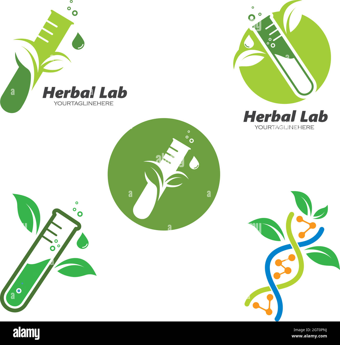 eco herbal laboratoire icône logo vecteur illustration design Illustration de Vecteur