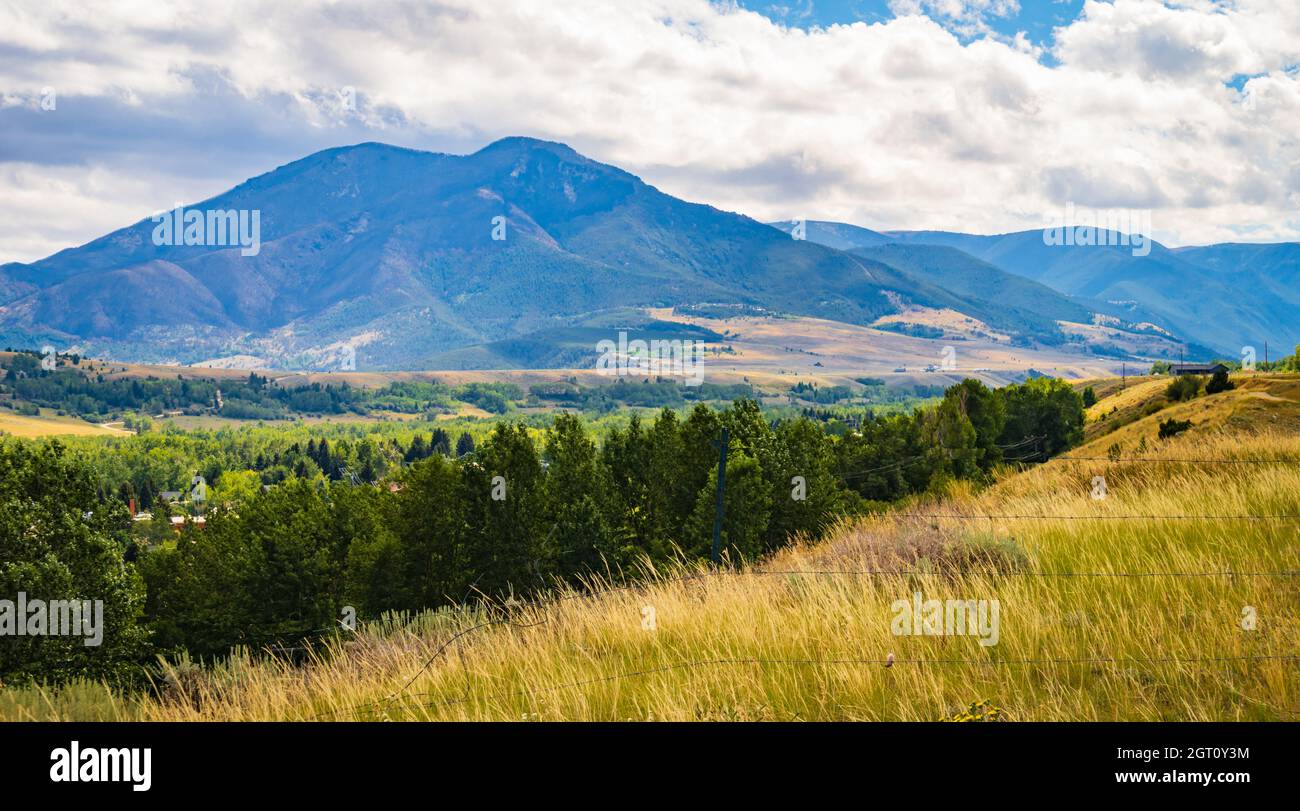Vue sur le paysage des montagnes Beartooth, Montana Banque D'Images