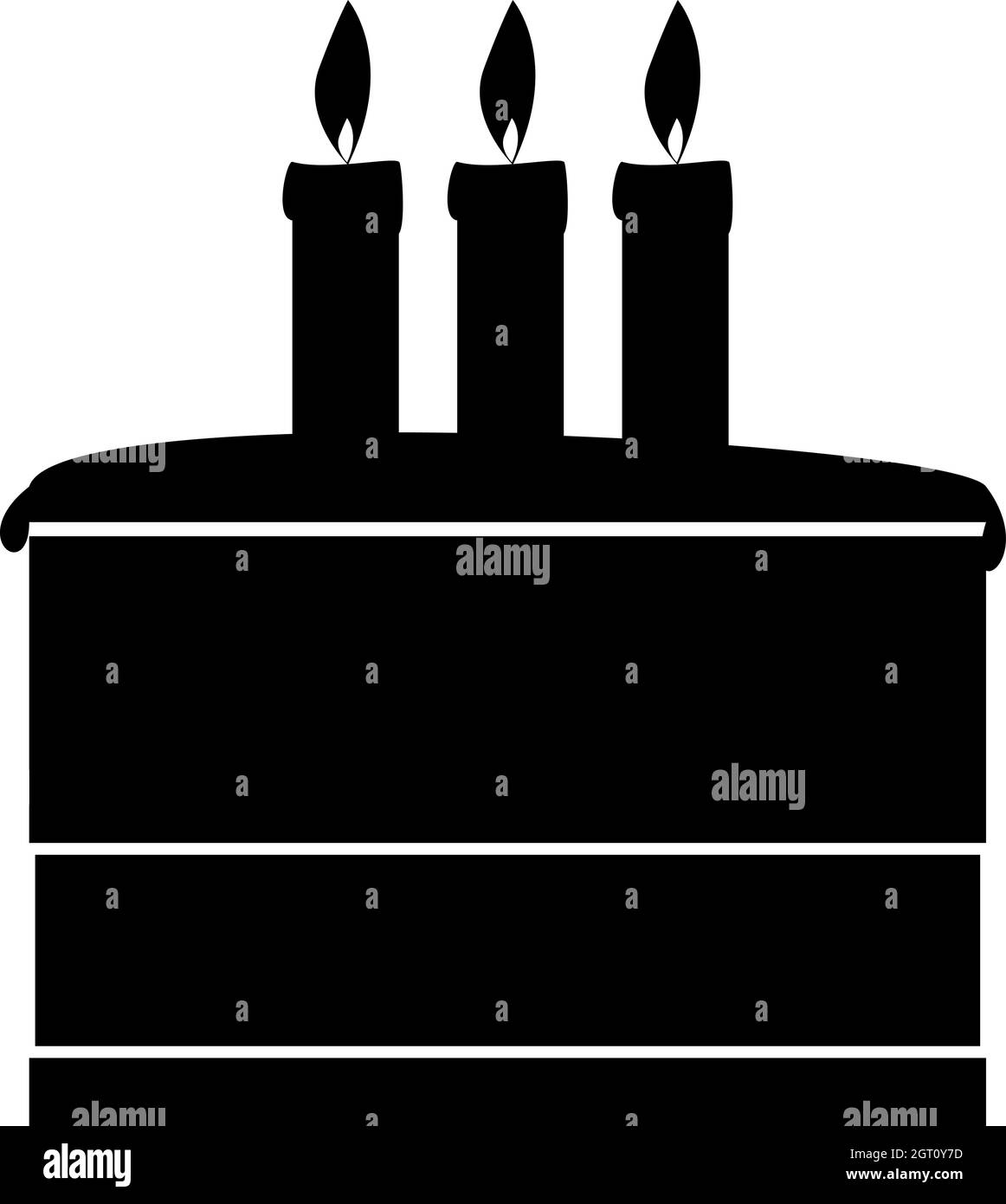 L'icône de gâteau, le style simple Illustration de Vecteur