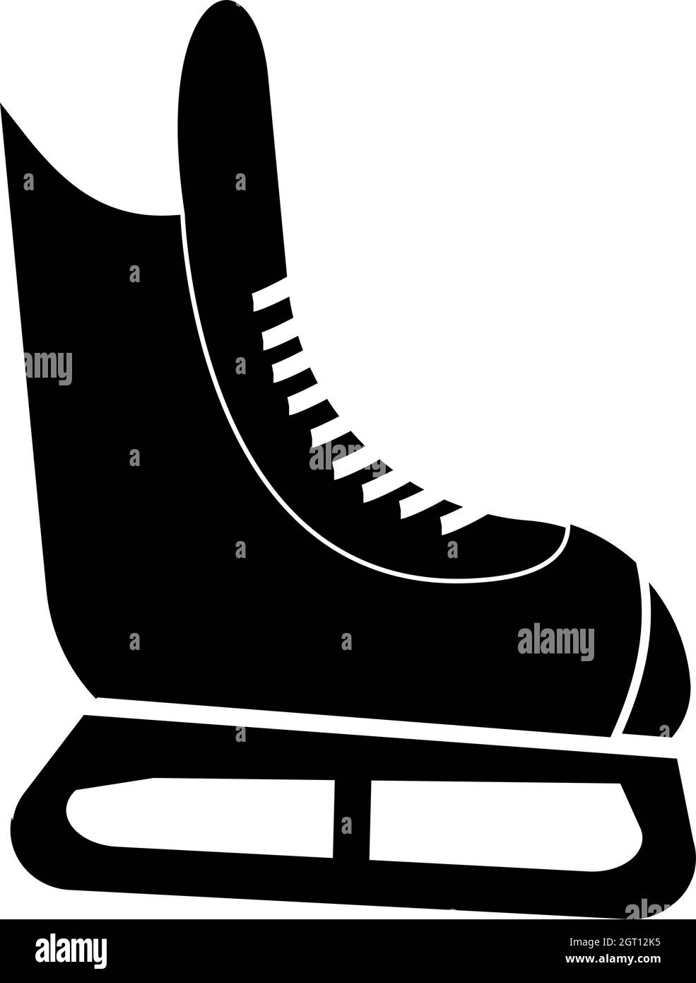 Patinage sur glace, l'icône de style simple. Illustration de Vecteur