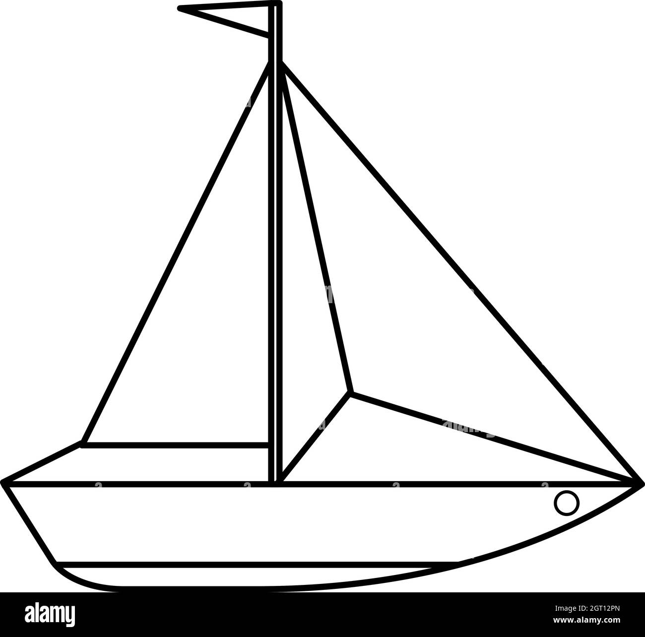 L'icône de style du contour, Illustration de Vecteur