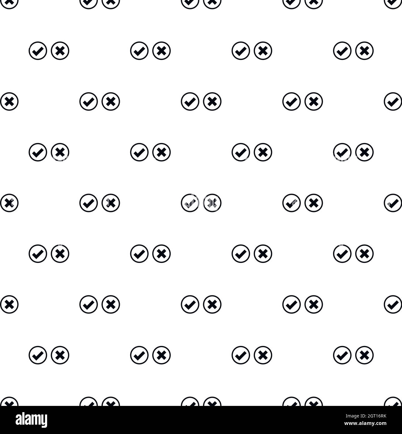 Tique et une croix sur un motif de cercles, le style simple Illustration de Vecteur