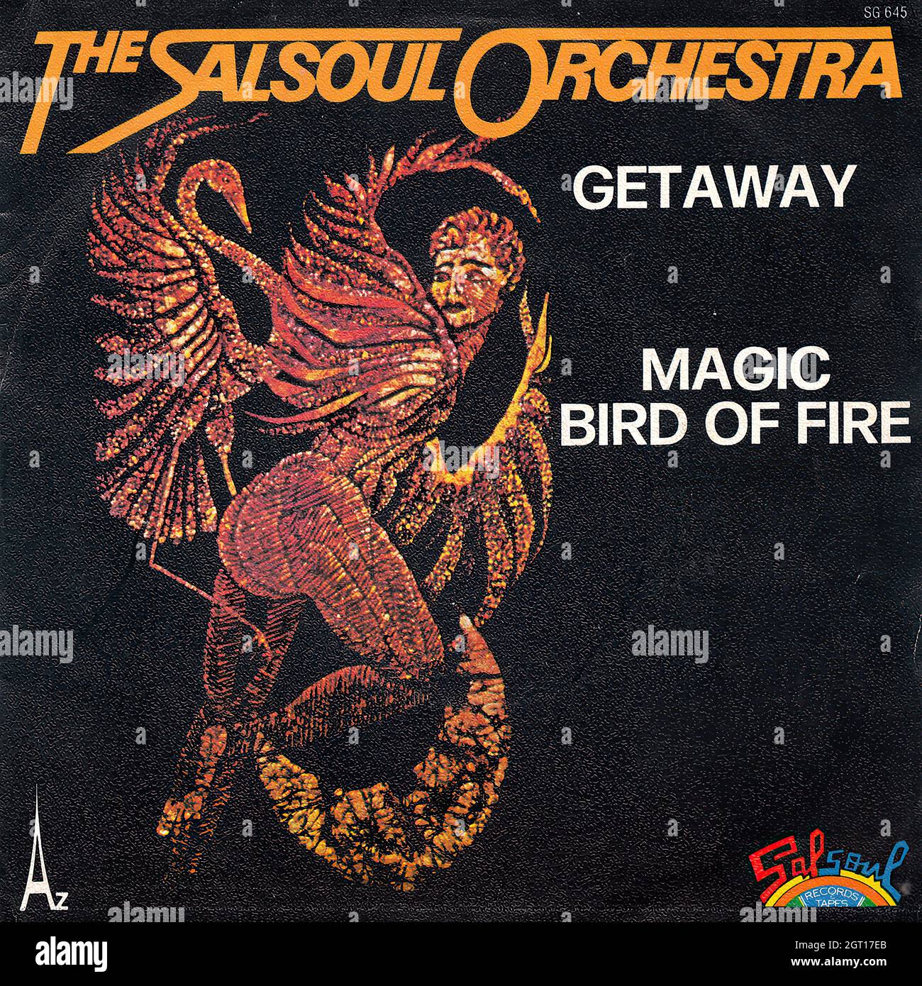 The Salsoul Orchestra - Getaway - Magic Bird of Fire 45 tr/min - Vintage Vinyl Record Cover Banque D'Images