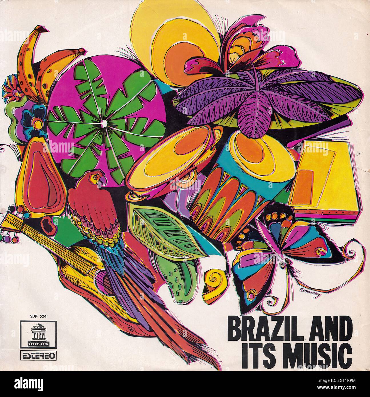 Divers artistes - le Brésil et sa musique - Vintage Vinyl Record couverture Banque D'Images