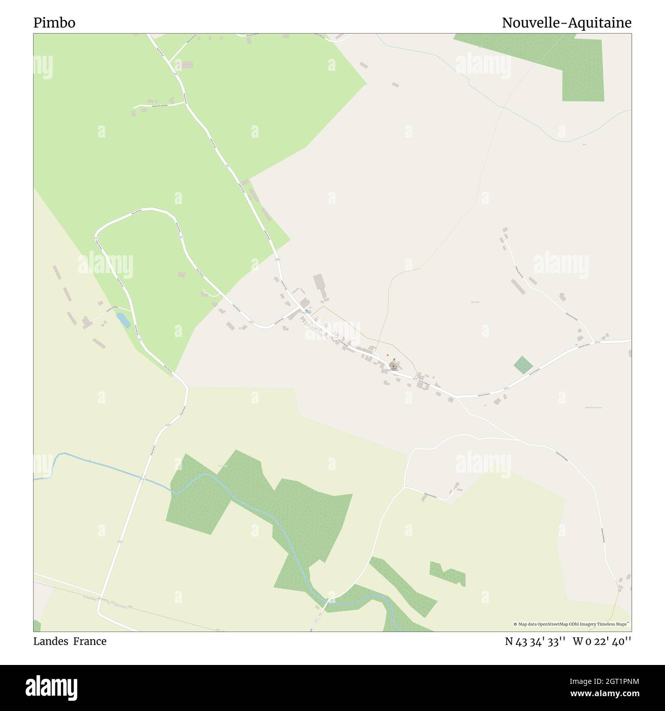 Pimbo, Landes, France, Nouvelle-Aquitaine, N 43 34' 33'', W 0 22' 40'', carte, Timeless carte publiée en 2021.Les voyageurs, les explorateurs et les aventuriers comme Florence Nightingale, David Livingstone, Ernest Shackleton, Lewis et Clark et Sherlock Holmes se sont appuyés sur des cartes pour planifier leurs voyages dans les coins les plus reculés du monde. Timeless Maps dresse la carte de la plupart des sites du monde, montrant ainsi la réalisation de grands rêves Banque D'Images