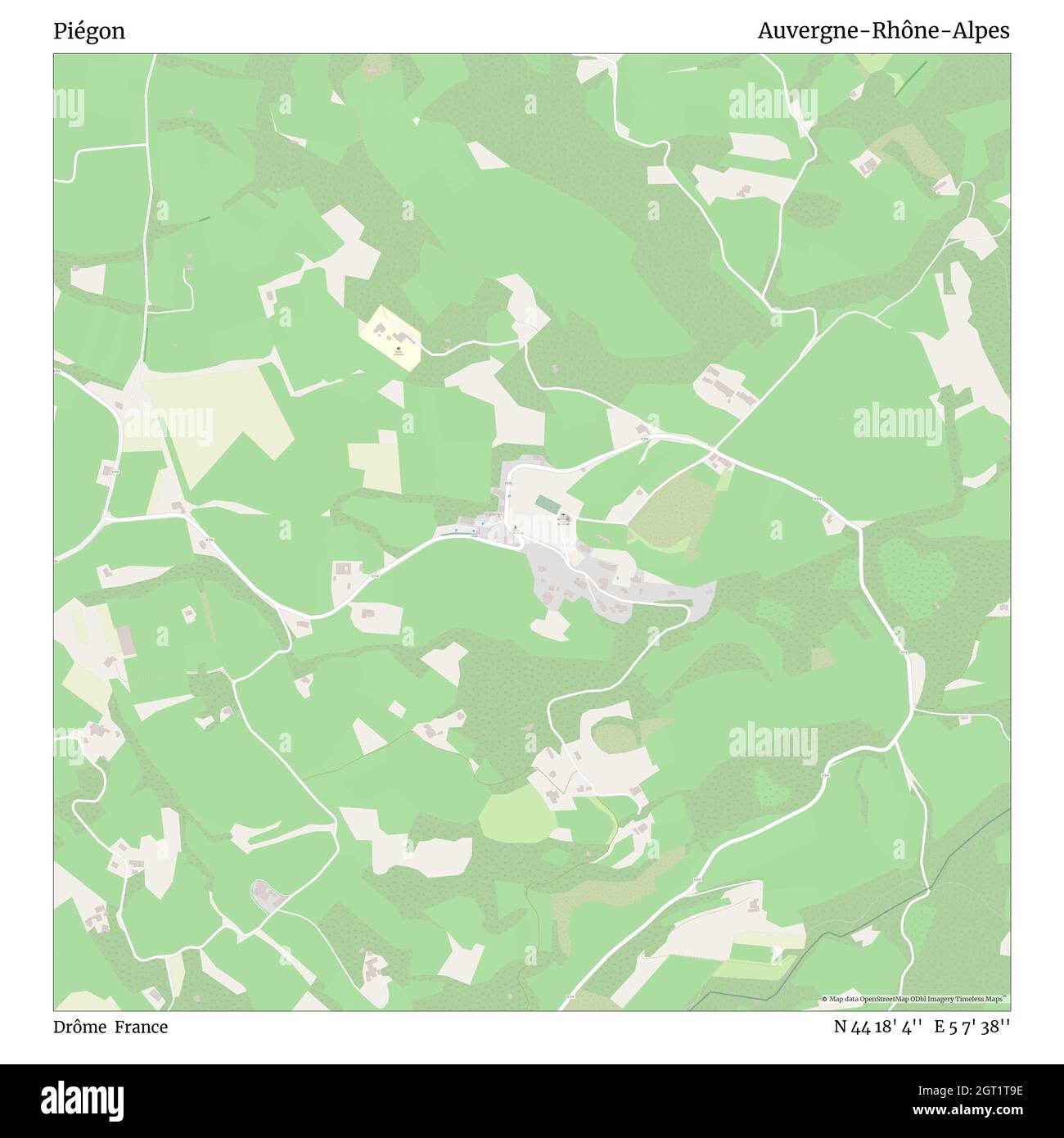 Piégon, Drôme, France, Auvergne-Rhône-Alpes, N 44 18' 4'', E 5 7' 38'', carte, carte intemporelle publiée en 2021.Les voyageurs, les explorateurs et les aventuriers comme Florence Nightingale, David Livingstone, Ernest Shackleton, Lewis et Clark et Sherlock Holmes se sont appuyés sur des cartes pour planifier leurs voyages dans les coins les plus reculés du monde. Timeless Maps dresse la carte de la plupart des sites du monde, montrant ainsi la réalisation de grands rêves Banque D'Images