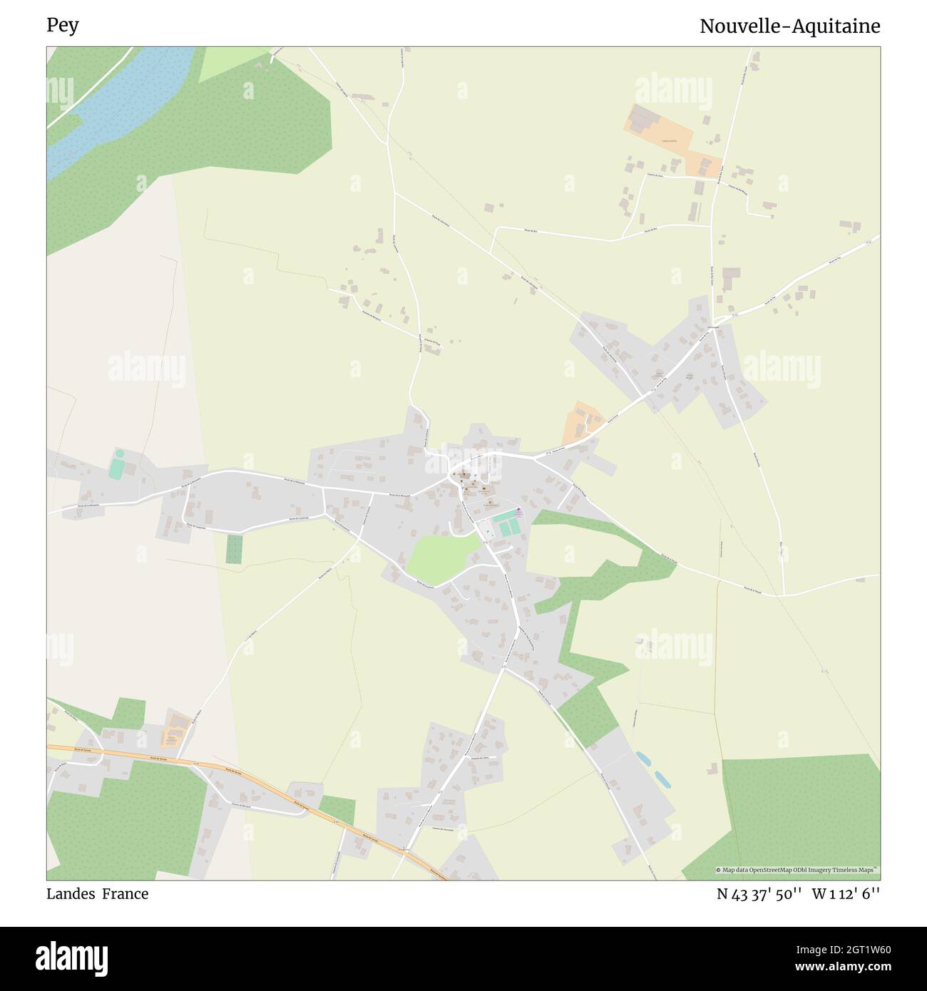 Pey, Landes, France, Nouvelle-Aquitaine, N 43 37' 50'', W 1 12' 6'', carte, Timeless carte publiée en 2021.Les voyageurs, les explorateurs et les aventuriers comme Florence Nightingale, David Livingstone, Ernest Shackleton, Lewis et Clark et Sherlock Holmes se sont appuyés sur des cartes pour planifier leurs voyages dans les coins les plus reculés du monde. Timeless Maps dresse la carte de la plupart des sites du monde, montrant ainsi la réalisation de grands rêves Banque D'Images