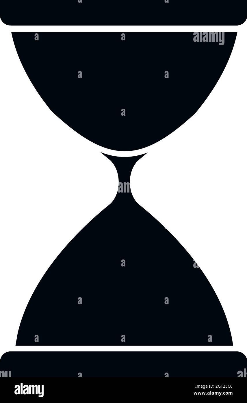 Icône en verre de sable, style simple Illustration de Vecteur