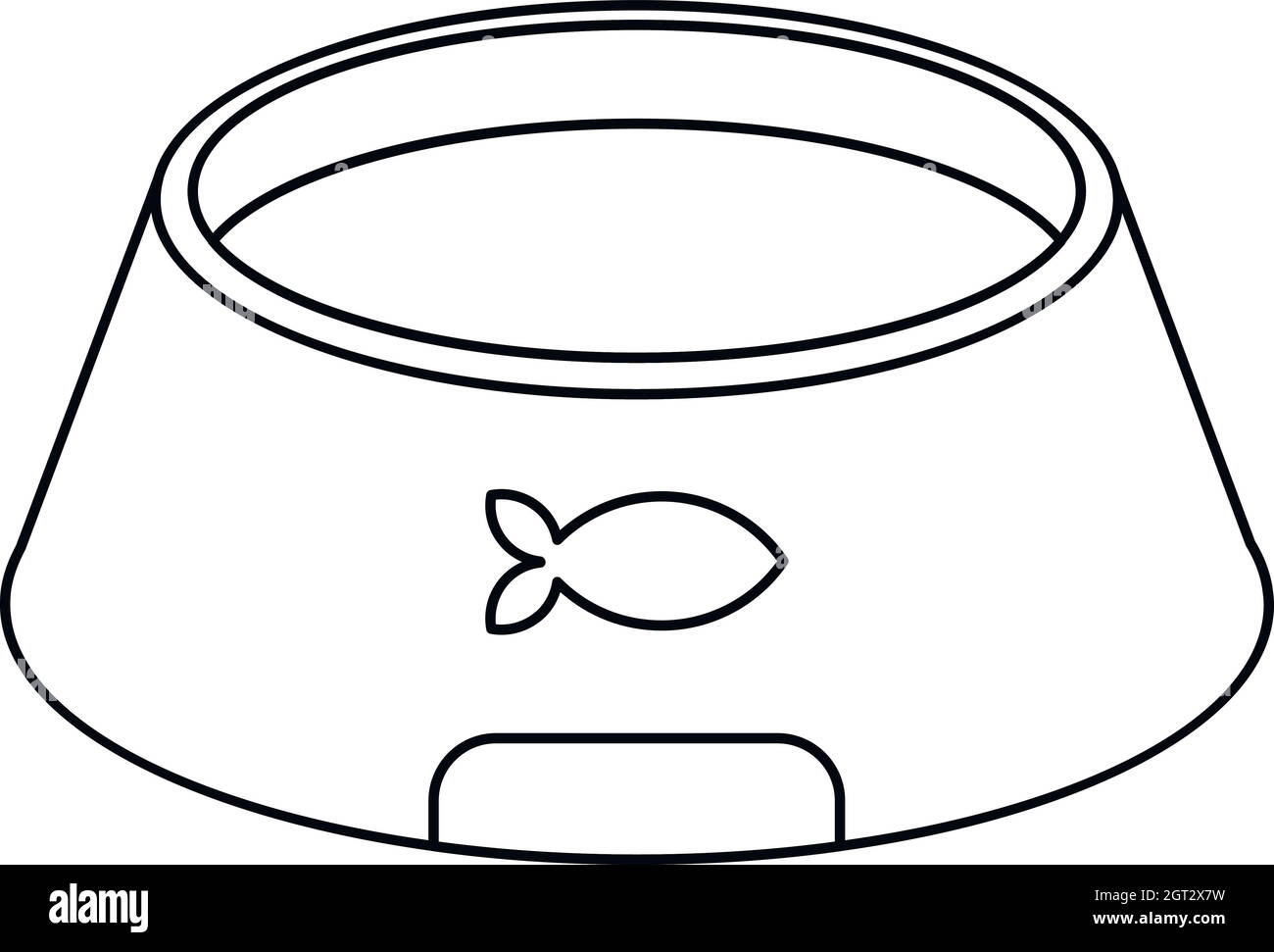 Bol pour l'icône, style contour Illustration de Vecteur