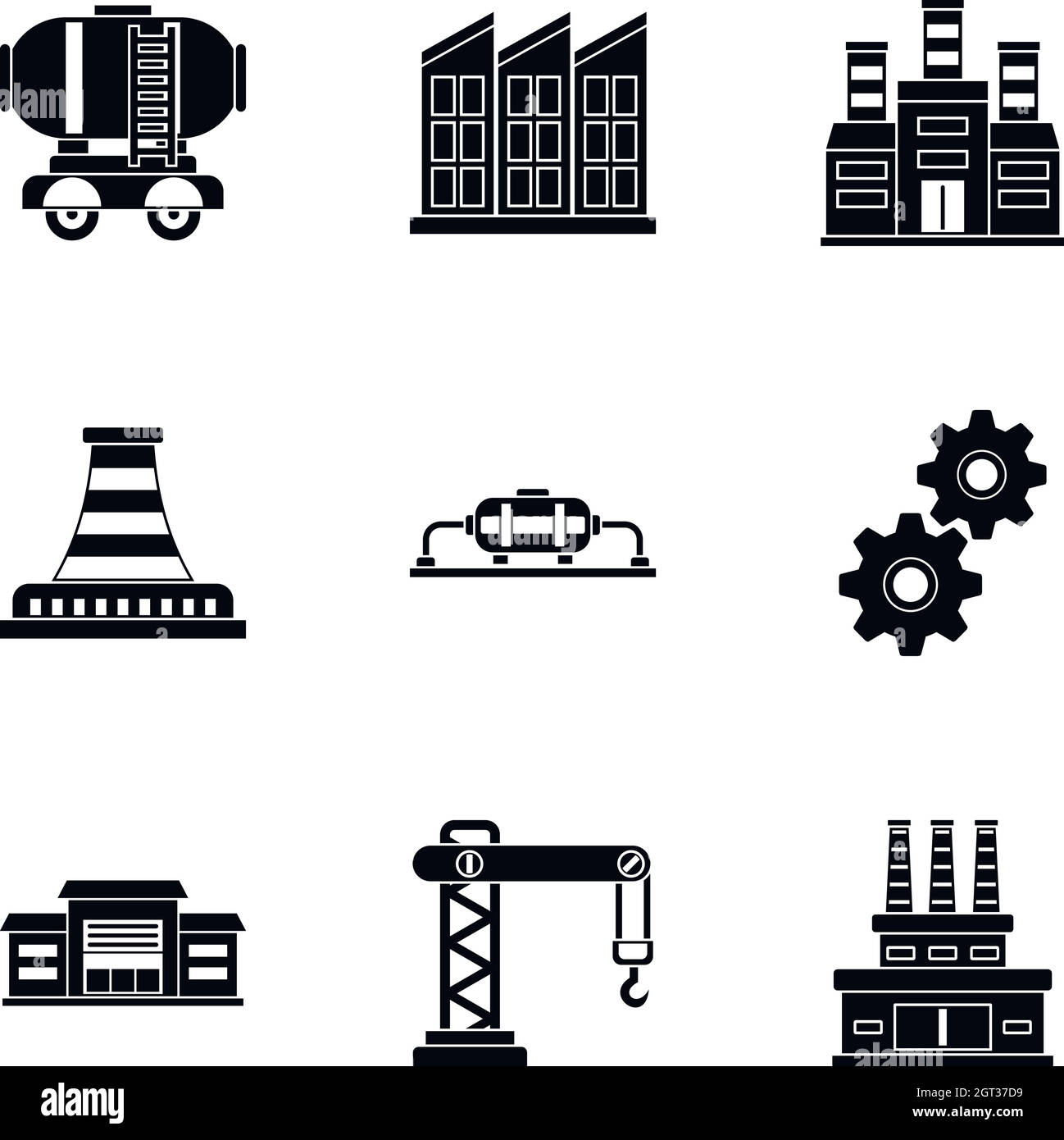 Icônes de carburant, style simple Illustration de Vecteur