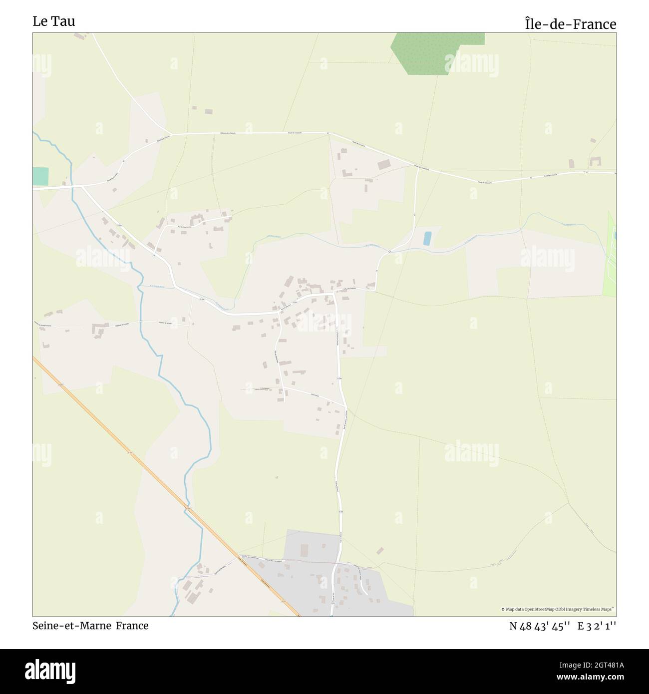 Le Tau, Seine-et-Marne, France, Île-de-France, N 48 43' 45'', E 3 2' 1'', carte, carte intemporelle publiée en 2021.Les voyageurs, les explorateurs et les aventuriers comme Florence Nightingale, David Livingstone, Ernest Shackleton, Lewis et Clark et Sherlock Holmes se sont appuyés sur des cartes pour planifier leurs voyages dans les coins les plus reculés du monde. Timeless Maps dresse la carte de la plupart des sites du monde, montrant ainsi la réalisation de grands rêves Banque D'Images