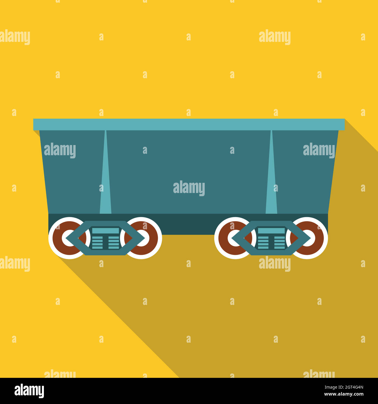 Chariot de charbon, l'icône de style plat Illustration de Vecteur