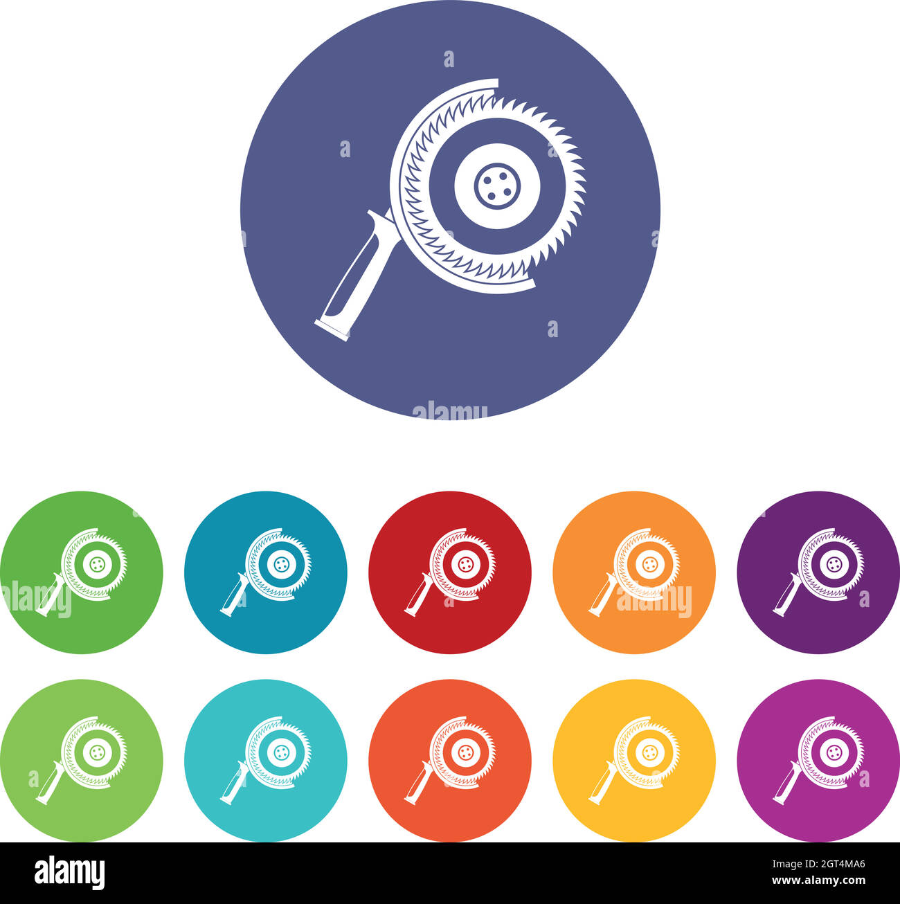 Icônes de série de scies circulaires Illustration de Vecteur