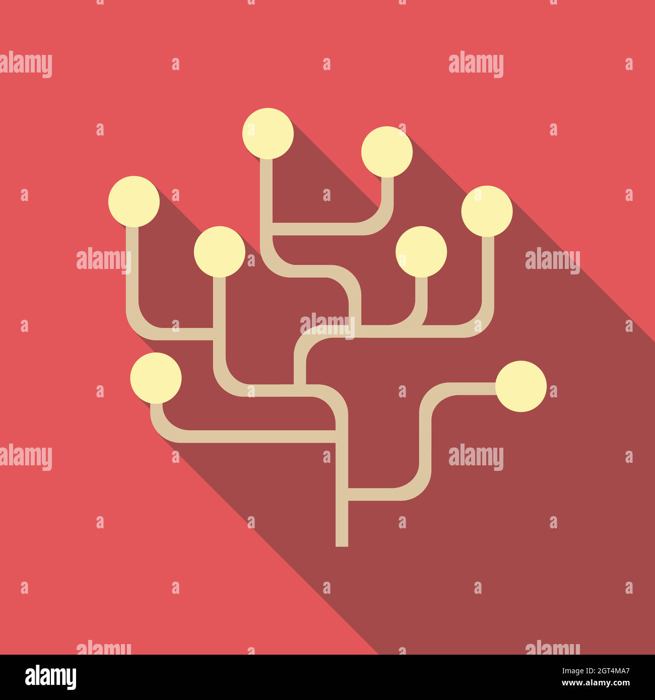 Icône de structure infographique, style plat Illustration de Vecteur