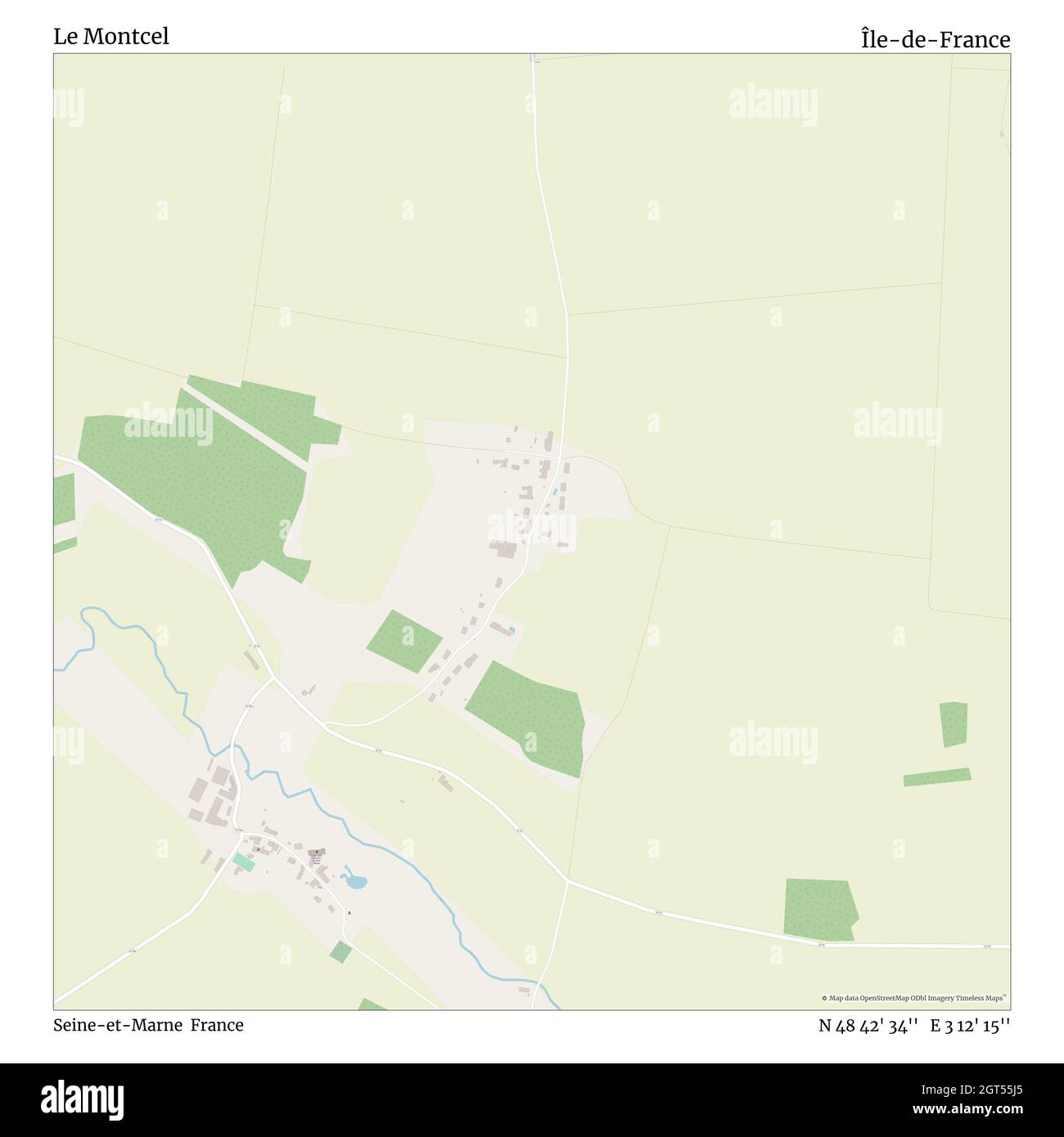 Le Montcel, Seine-et-Marne, France, Île-de-France, N 48 42' 34'', E 3 12' 15'', carte, carte intemporelle publiée en 2021.Les voyageurs, les explorateurs et les aventuriers comme Florence Nightingale, David Livingstone, Ernest Shackleton, Lewis et Clark et Sherlock Holmes se sont appuyés sur des cartes pour planifier leurs voyages dans les coins les plus reculés du monde. Timeless Maps dresse la carte de la plupart des sites du monde, montrant ainsi la réalisation de grands rêves Banque D'Images