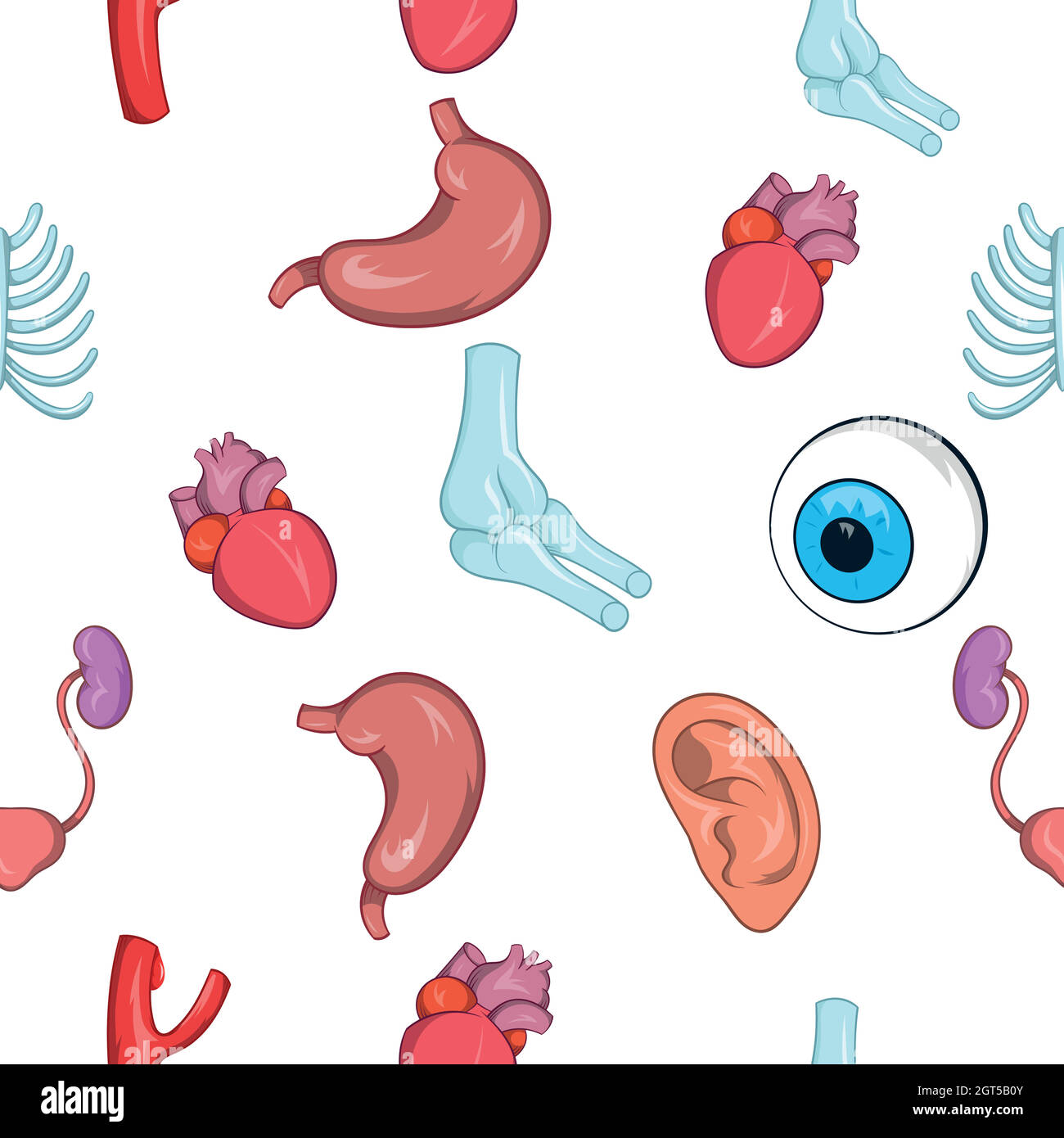 Les organes internes, de style cartoon Illustration de Vecteur