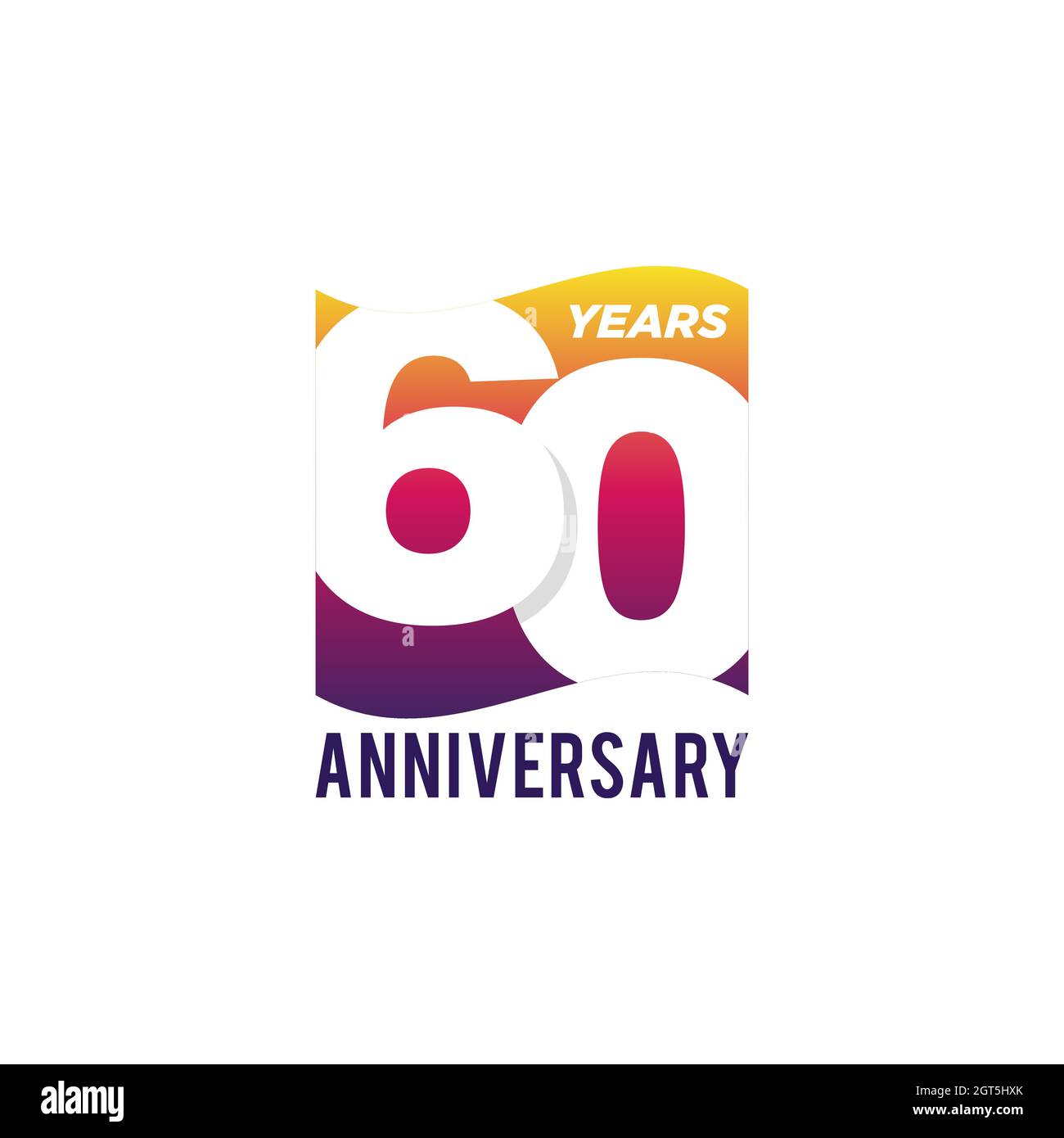 Modèle de conception d'illustrations pour le logo vectoriel du 60e anniversaire.Vecteur eps 10. Illustration de Vecteur