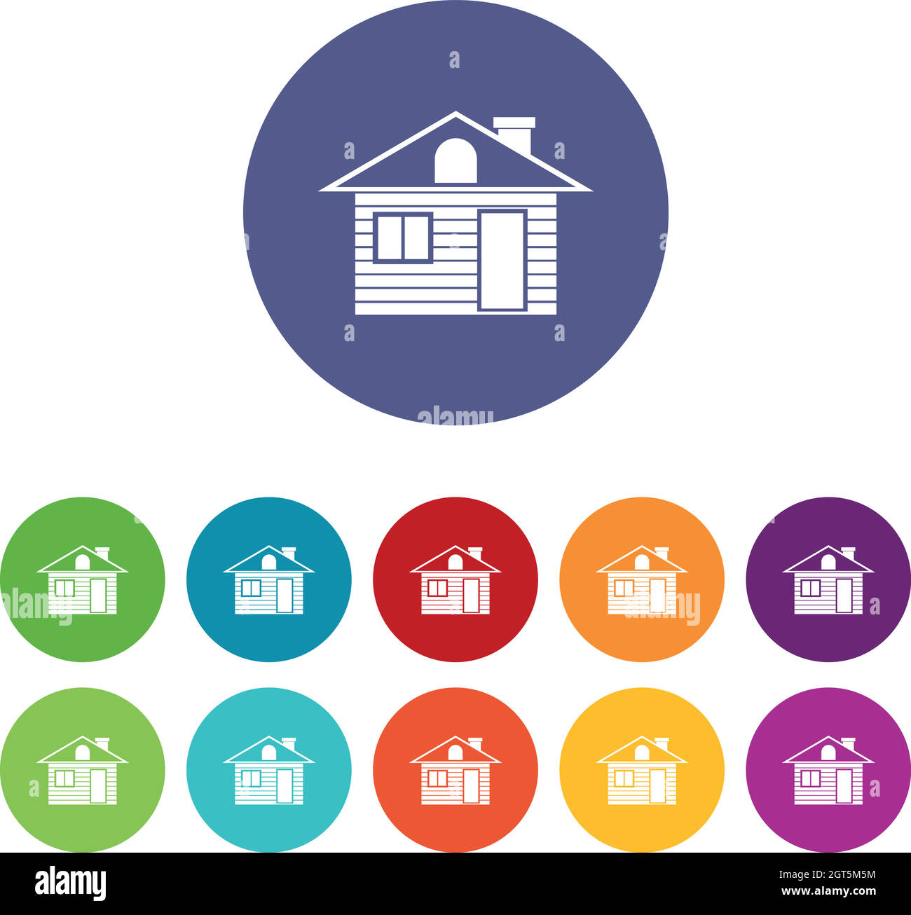 Icônes de la maison en bois Illustration de Vecteur