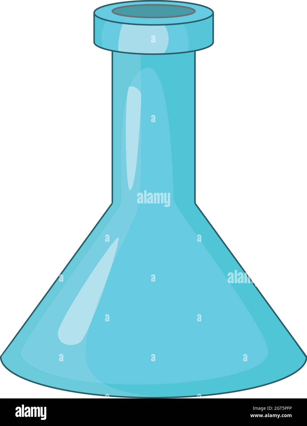 Fiole chimique, l'icône de style cartoon Illustration de Vecteur