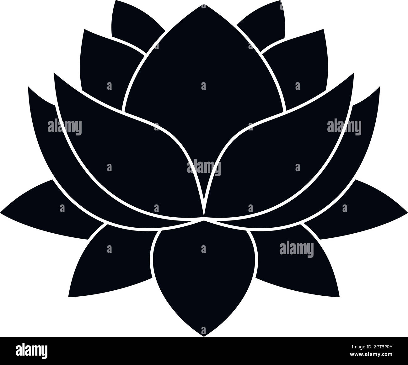 Fleur de nénuphar, icône de style simple. Illustration de Vecteur