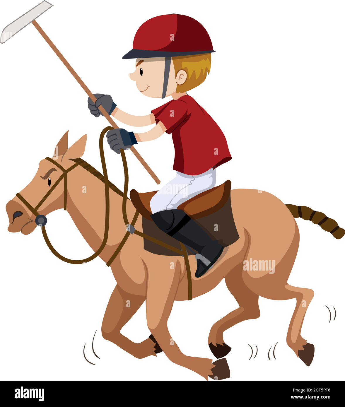Polo à cheval Illustration de Vecteur