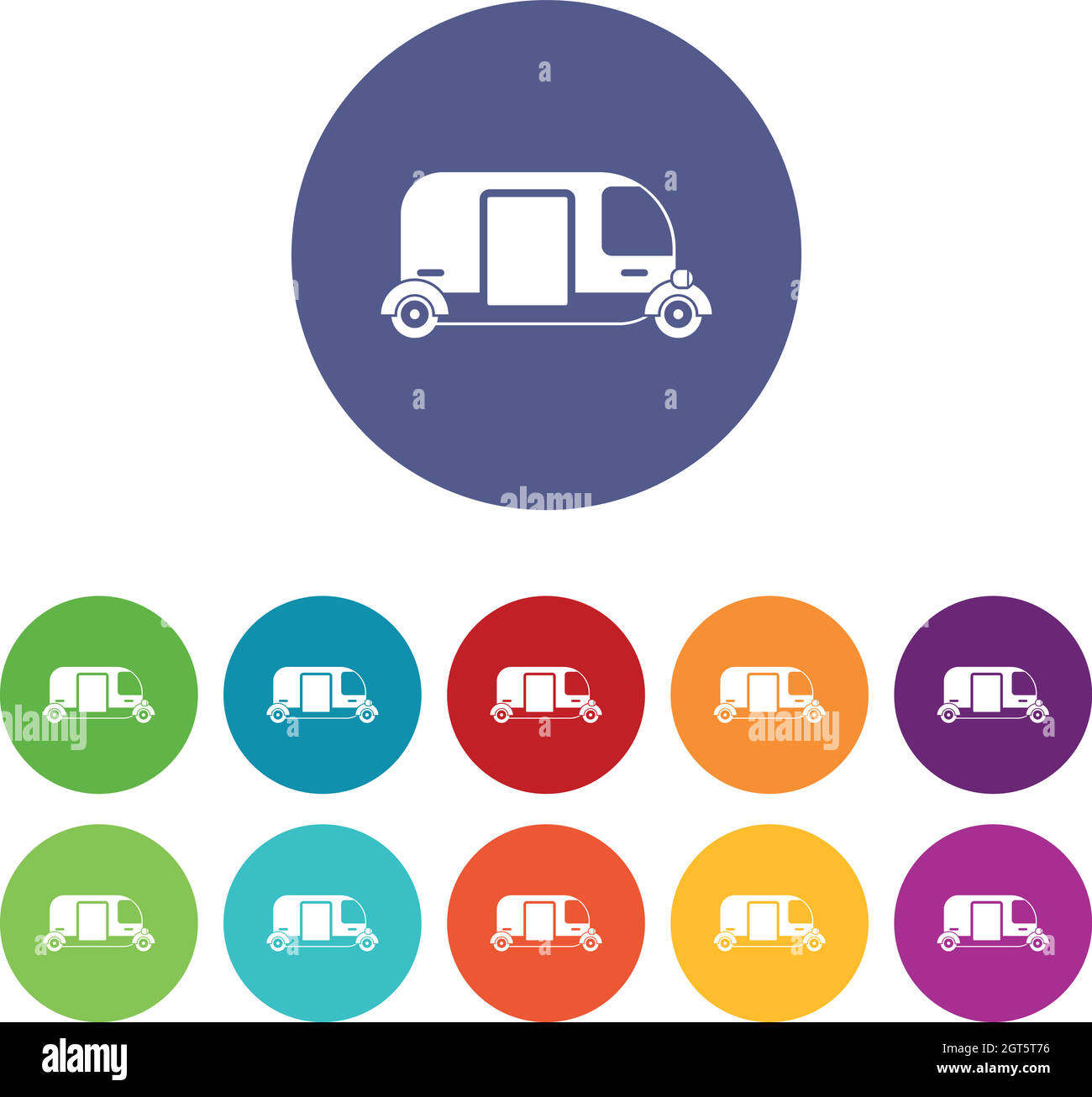 Thaïlande trois icônes de taxi natif de roue Illustration de Vecteur