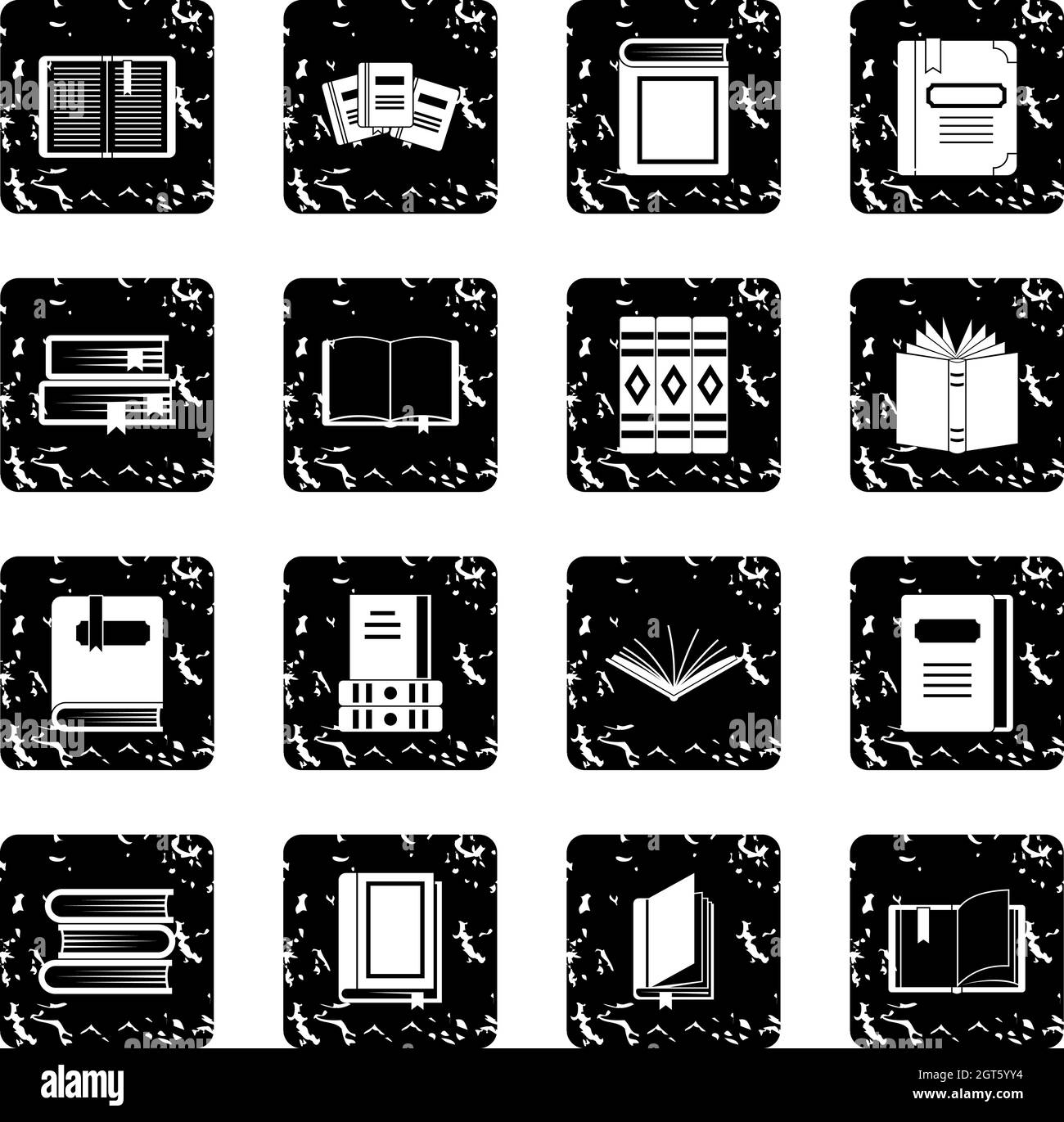 Jeu d’icônes de livres Illustration de Vecteur