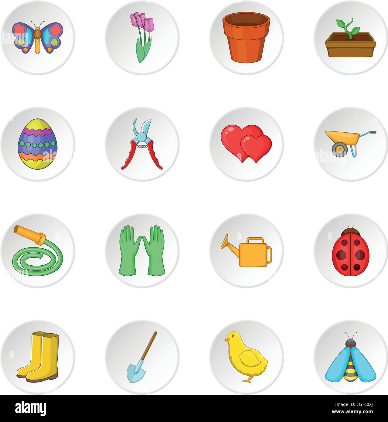 Spring icons set Illustration de Vecteur
