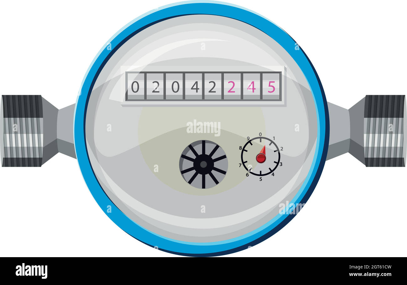 L'icône du compteur d'eau, style cartoon Illustration de Vecteur