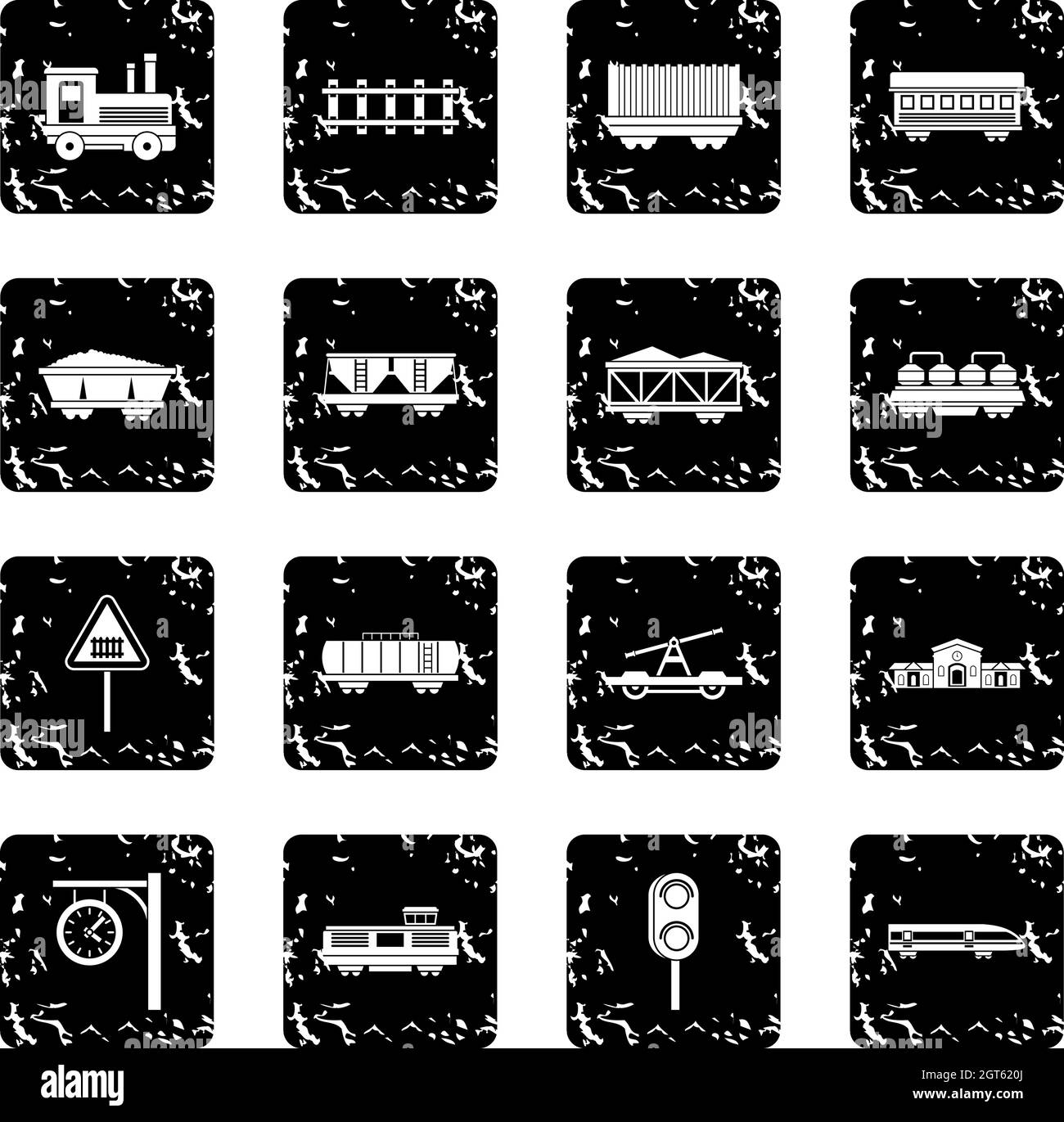 Gare icons set Illustration de Vecteur